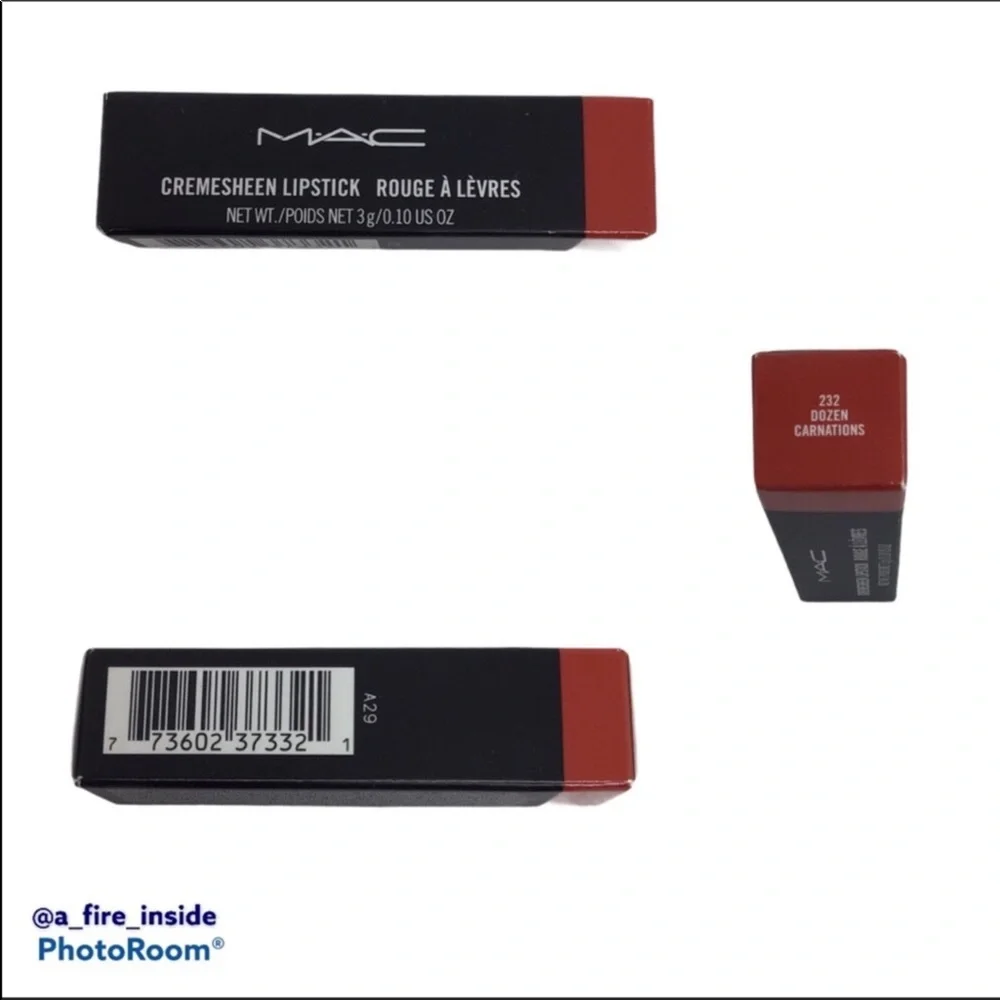 MAC COSMETICS CREMESHEEN LIPSTICK DOZEN CARNATIONS red - Picture 2 of 8